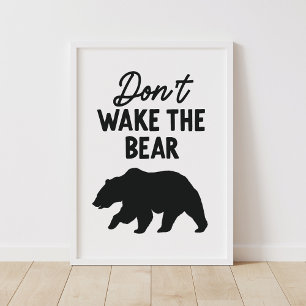 Poster Não Acordar o Decor do Aurário do Urso