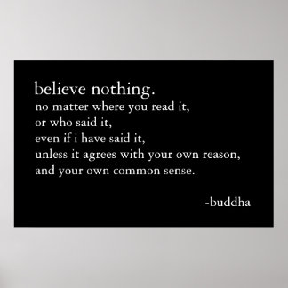 Pôster Não acredite em nada