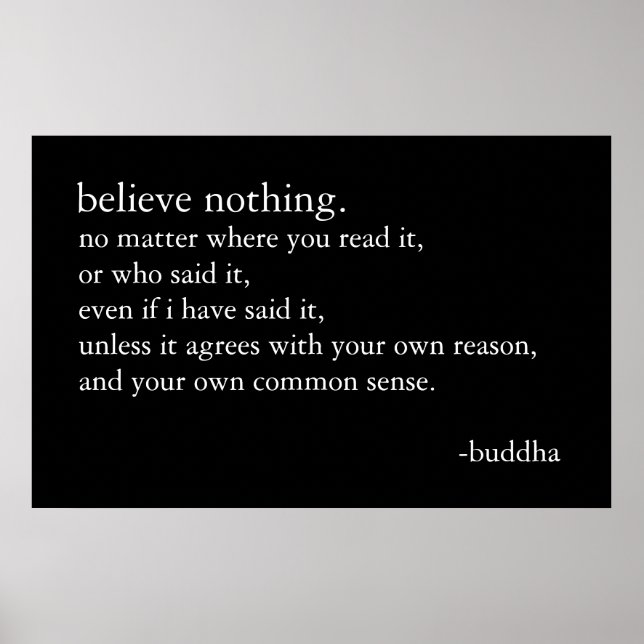 Pôster Não acredite em nada (Frente)