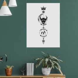 Poster Não Acredito na Sorte Acredito em Mim Mesmo