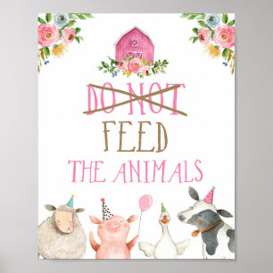 Poster Não Alimente Animais De Criação Animais De Cria