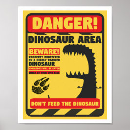 Poster Não alimente o dinossauro