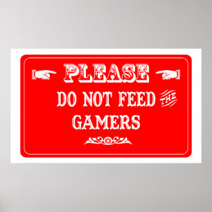 Poster Não alimente os Gamers