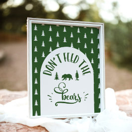 Poster Não alimente os ursos Um Feliz Aniversário