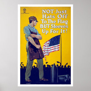Poster Não apenas chapéus fora à bandeira