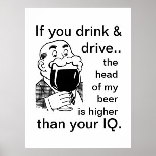 Pôster Não beba e não conduza