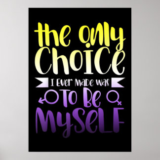 Poster Não Binário Androgênio Não Binário da Fila LGBTQ