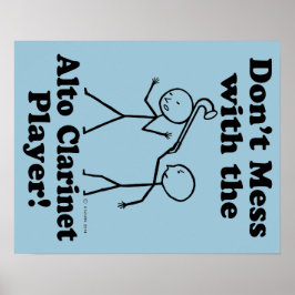 Poster Não brinque com o Alto Sax Player