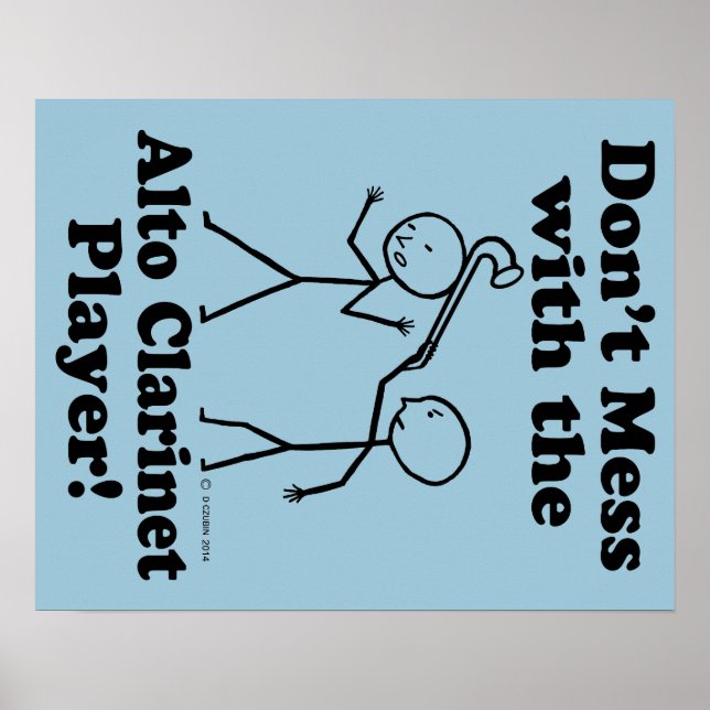 Poster Não brinque com o Alto Sax Player (Frente)