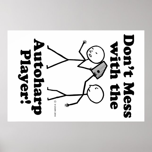 Poster Não brinque com o jogador Autoharp (Frente)