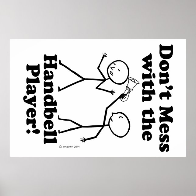 Pôster Não brinque com o jogador de campainha (Frente)