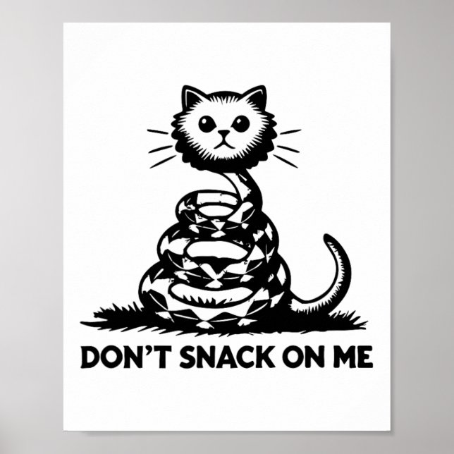 Poster Não brinque comigo Gato 6 Engraçado (Frente)