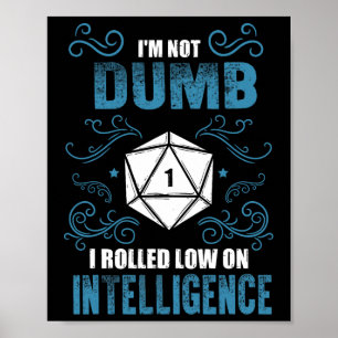Poster Não Burro - Jogador de Rpg de Mesa de Baixa Inteli