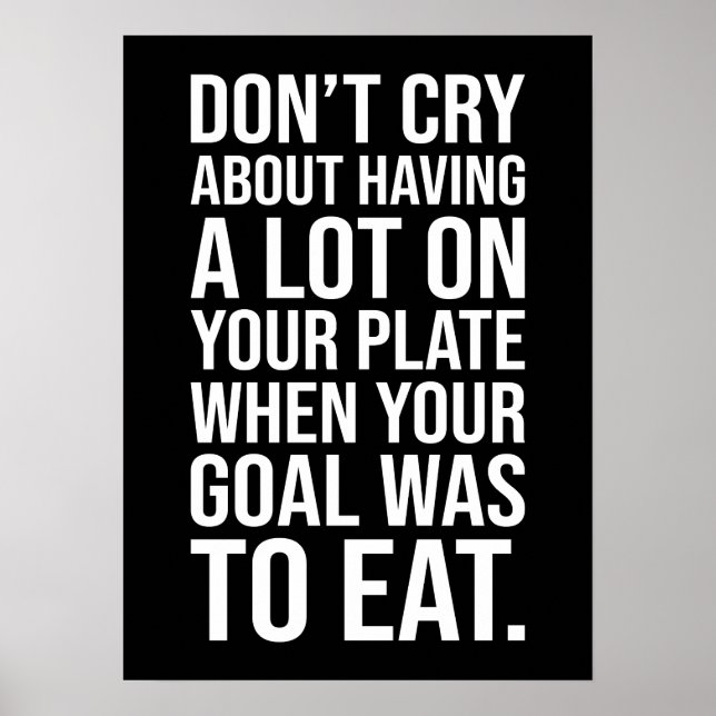 Poster Não chore - Motivação do sucesso do Husttle (Frente)