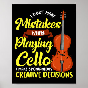 Poster Não Cometo Erros Ao Tocar Violoncelo