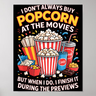 Poster Não compre pipoca filme comida de cinema noite lan