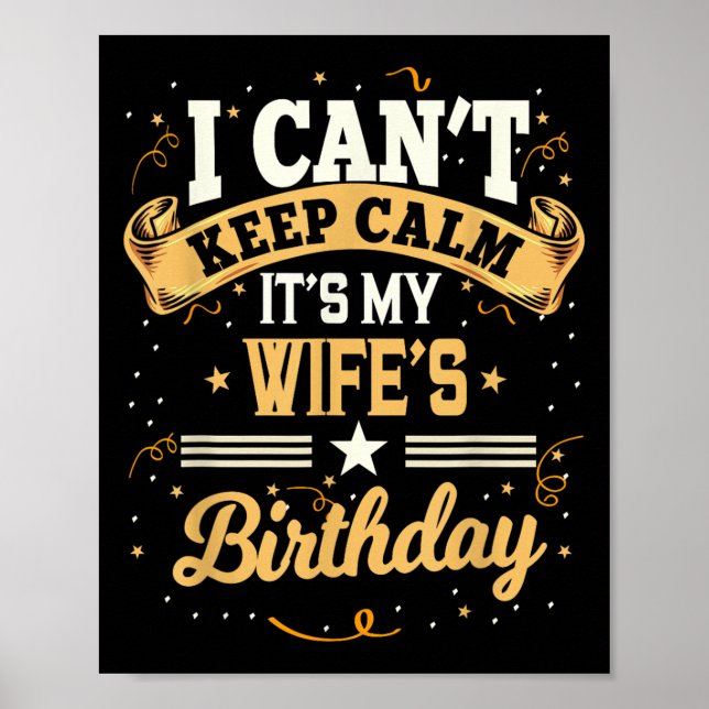 Poster Não consigo ficar calmo É o meu presente de Festa  (Frente)