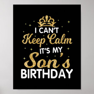 Poster Não Consigo Manter Calma O Meu Filho Aniversário P
