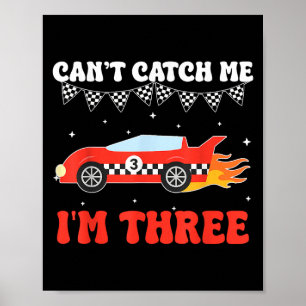 Poster Não consigo me pegar sou três aniversário de 3 ano