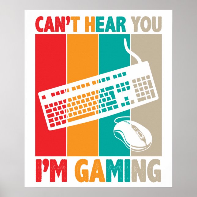Poster Não consigo ouvir você, estou jogando 2 (Frente)