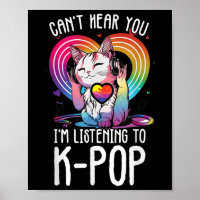 Não Consigo Ouvir Você Ouvindo O Merchand Kpop Cat