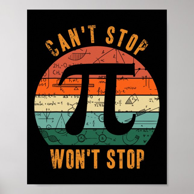 Poster Não consigo parar Pi Wont de acabar com a matemáti (Frente)