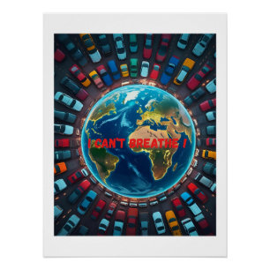 Pôster Não consigo respirar - Poluição ambiental