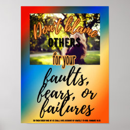 Poster Não culpar os outros