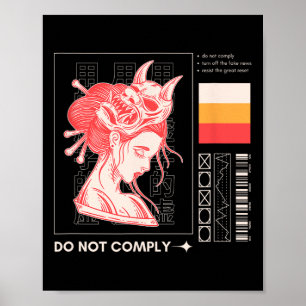 Poster Não Cumpra Resistir À Redefinição Do Excelente