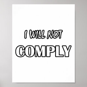 Poster Não Cumprirei... Não Conformista Anti-Governo