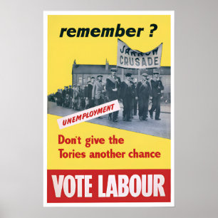 Poster Não dê outra chance aos Tories! 1950s