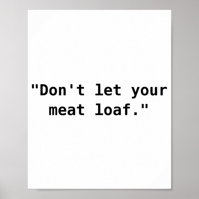 Poster Não Deixe Seu Rolo de Carne  (Frente)