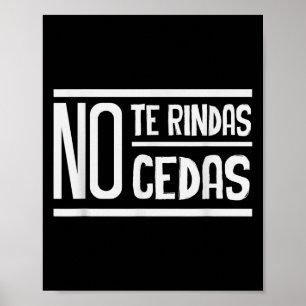Poster Não Desista Não Ceda Motivacional Insracional Sri