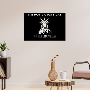 Poster Não Dia da Vitória – Design de Declaração do Dia d