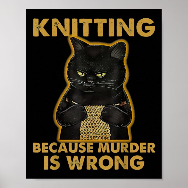 Poster Não é açucaramento se é Yarn Knitting Lover Knit (Frente)