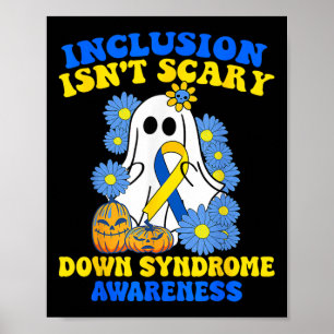 Poster Não é Assustador Fantasma de Halloween Conscientiz