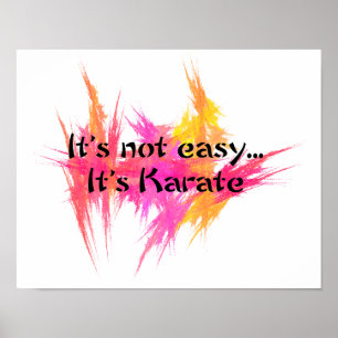 Poster Não é fácil - Karate cor-de-rosa laranja