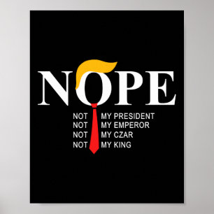 Poster Não É Meu Presidente Rei Engraçado