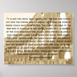 Poster "Não é o crítico que conta, não...