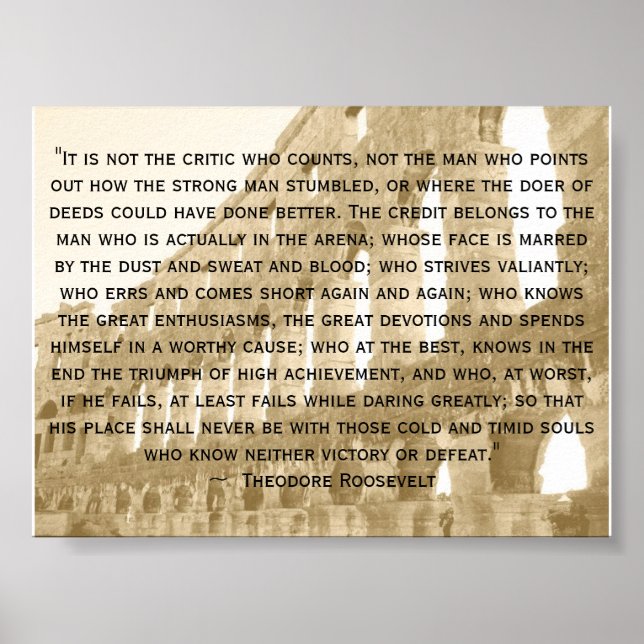 Poster "Não é o crítico que conta, não... (Frente)