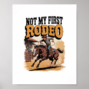 Poster Não é o meu primeiro cavalo de rodeio ocidental