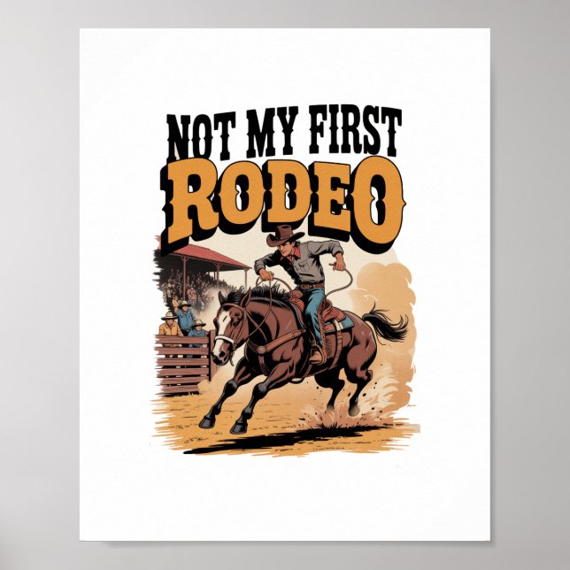 Poster Não é o meu primeiro cavalo de rodeio ocidental (Frente)