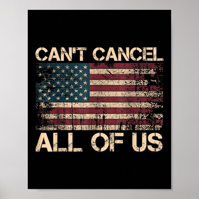 Poster Não É Possível Cancelar A Bandeira Americana De To (Frente)