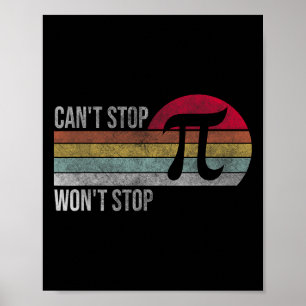 Poster Não É Possível Parar o Retro de Vintagem de Matemá
