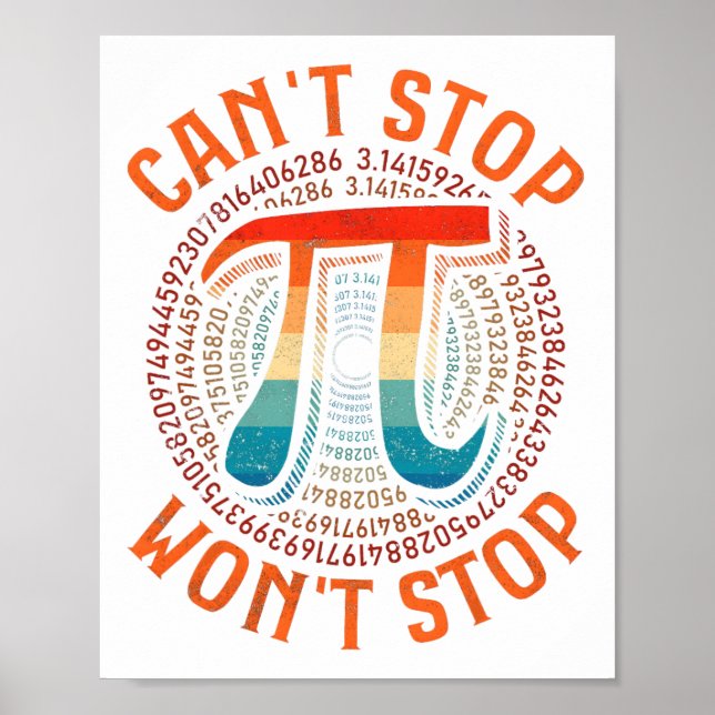 Poster Não É Possível Parar Pi Wont Interromper Pi Day Vi (Frente)