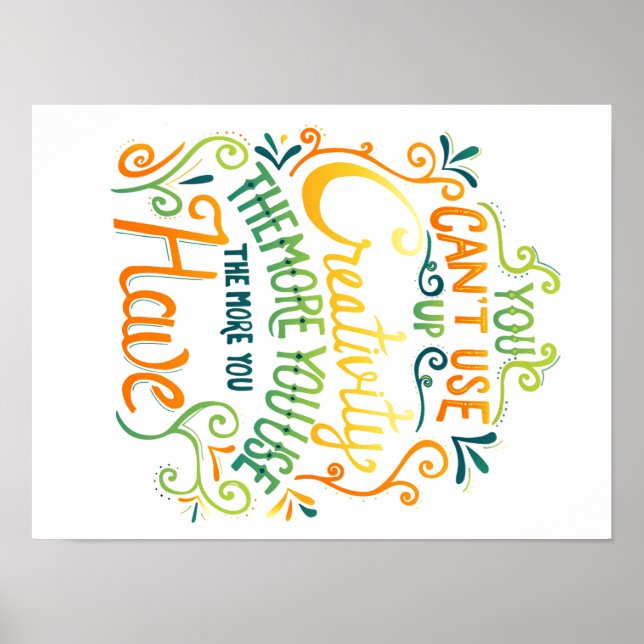 Pôster Não é possível usar a criatividade (Frente)