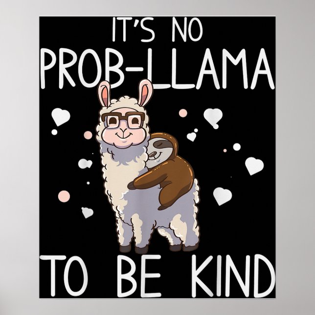 Poster Não é problema-llama ser gentil (Frente)