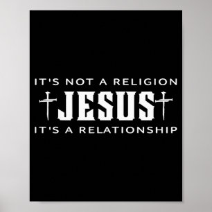 Poster Não é Religião Jesus É uma Relação Cristã
