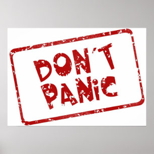 Poster Não entrar em pânico