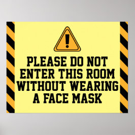 Poster Não Entrar Sem Máscara